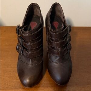 Chloe Dark Brown Ankle Booties